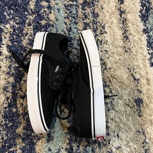 Vans Black and White Canvas Sneakers